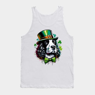 American Water Spaniel in Saint Patrick's Day Spirit Tank Top